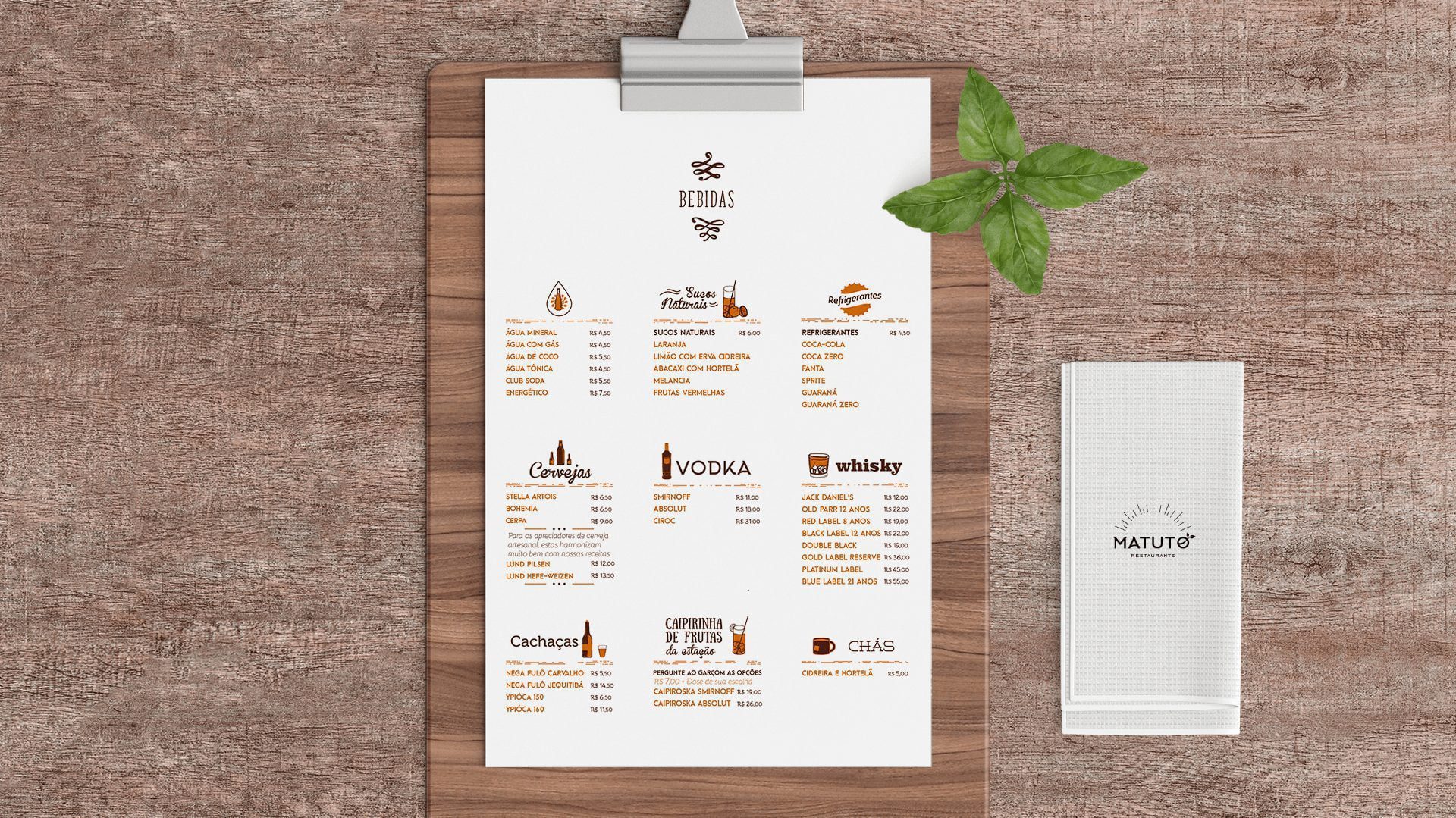 Cardápio de Bebidas