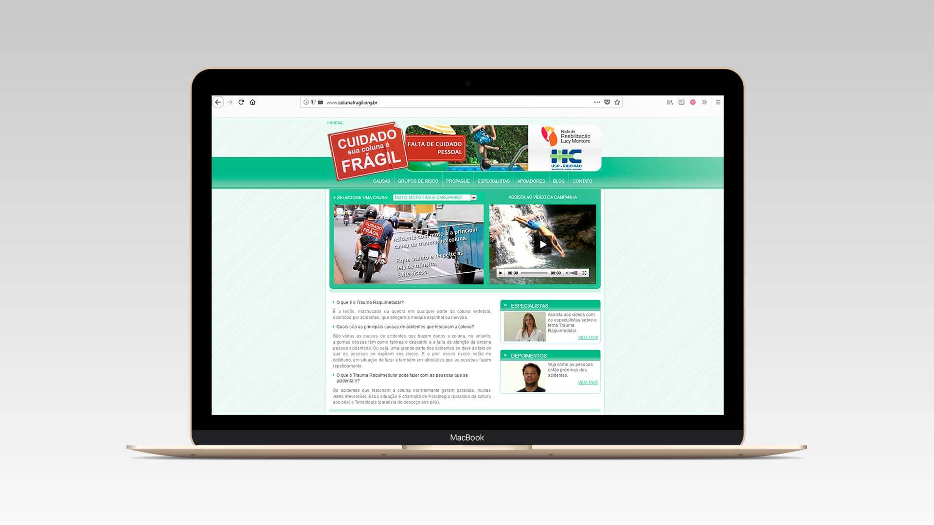 Portal: www.colunafragil.org.br