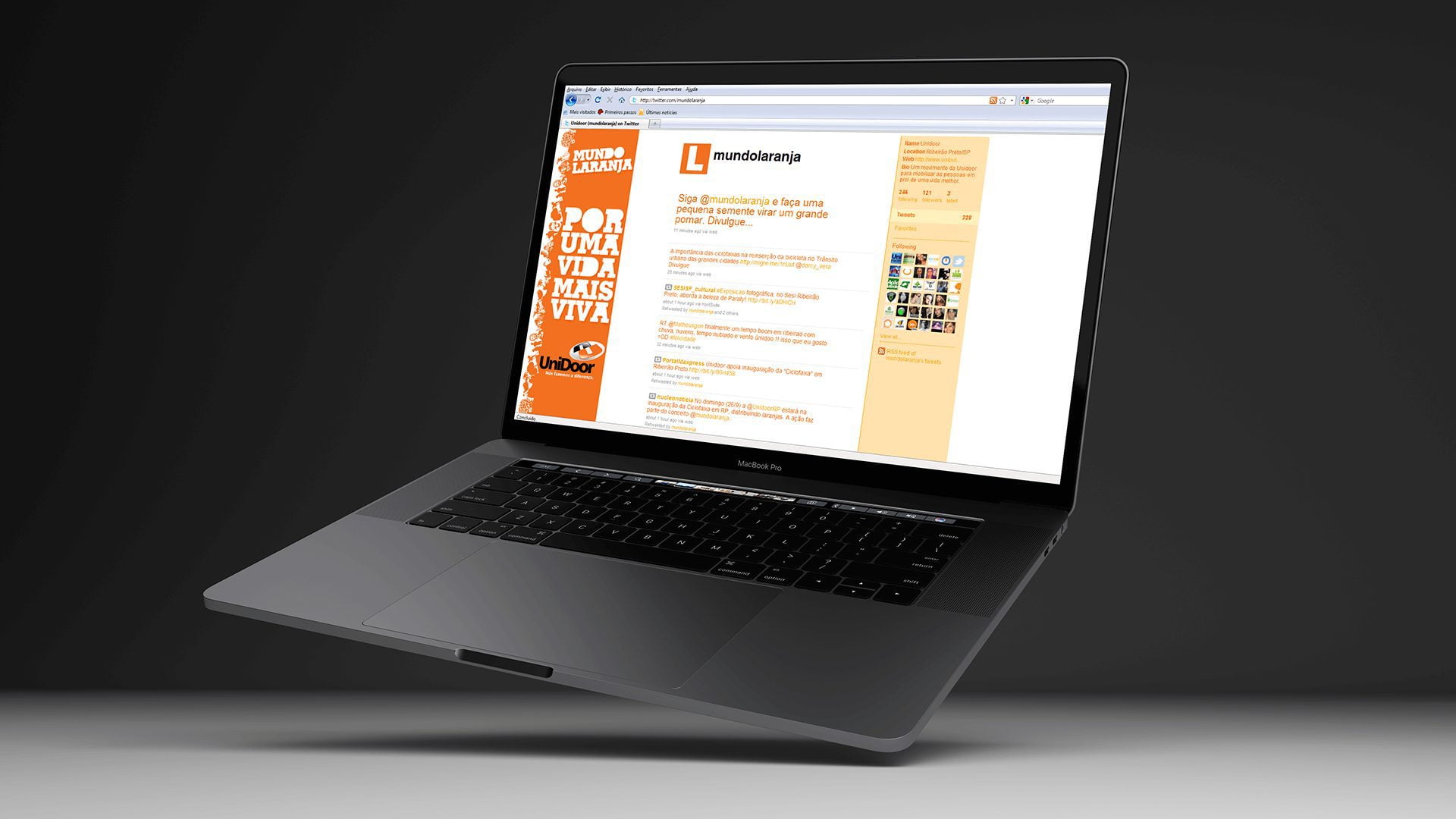 Página Twitter Mundo Laranja